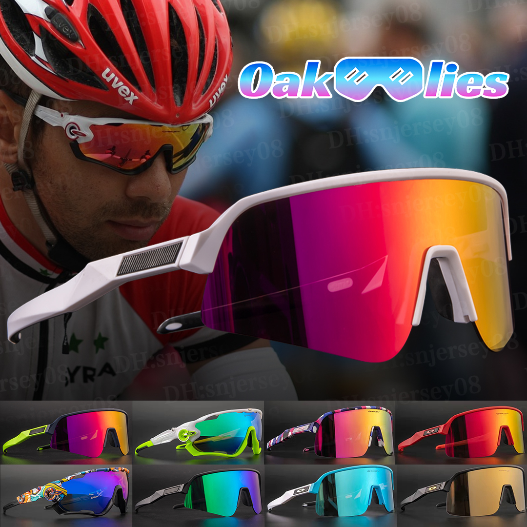 Designer Cycling glasses Men's Oaklinees Sunglasses Sport Bike Sungla sses Glasses Leg Bike Riding Wide Angle Mitb Women'sGoggles Cydling glasses with box