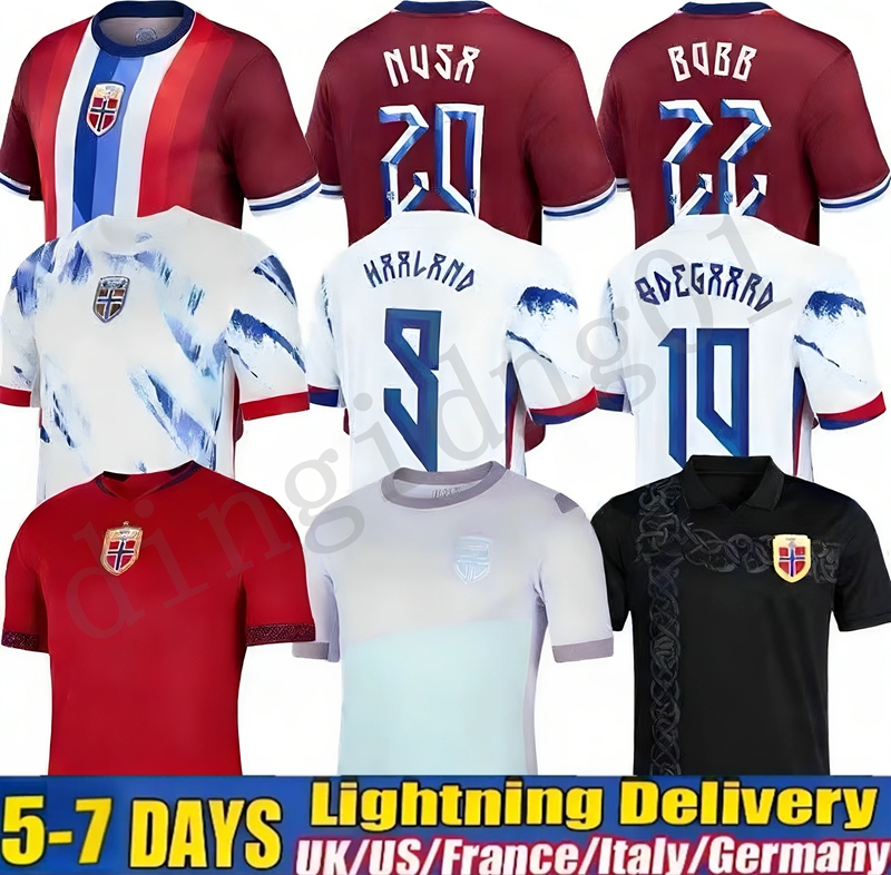 2024 Norway HAALAND 2026 World Cup soccer jerseys SORLOTH NUSA AASGAARD HORN MYHRE DONNUM RYERSON MOLLER WOLFE AJER STRAND LARSEN Kids Norwegian