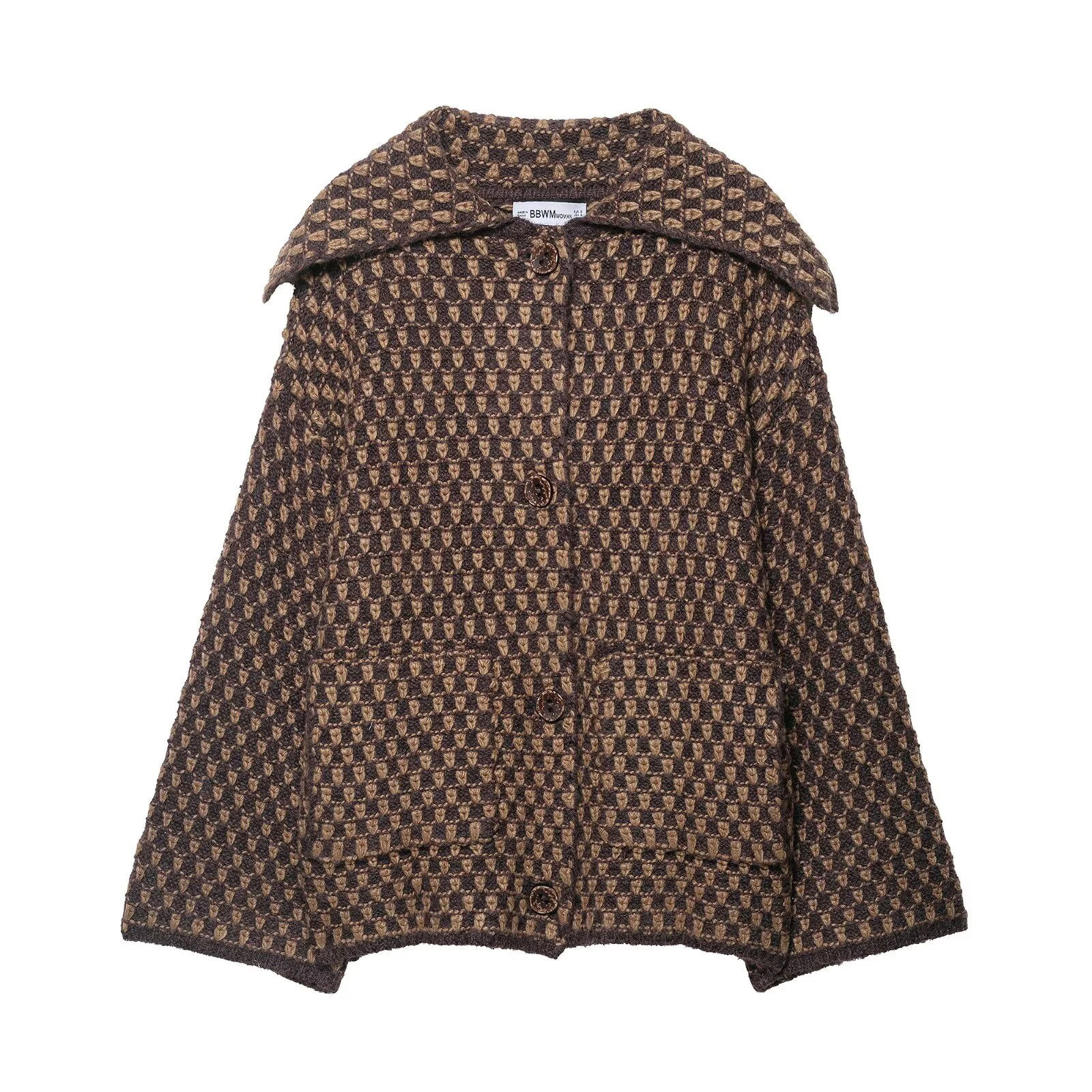 Korean style womens autumn and winter 2025 loose slimming casual knitted cardigan temperament jacket 260114