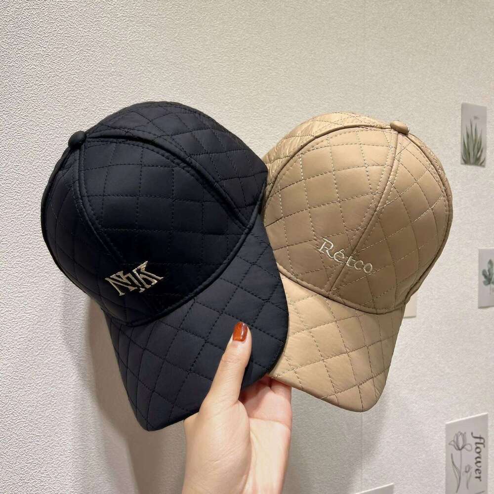 Women Cap Autumn Winter Children Plaid Embroidery Letter Baseball Hat Men Thickened Warm Y260115