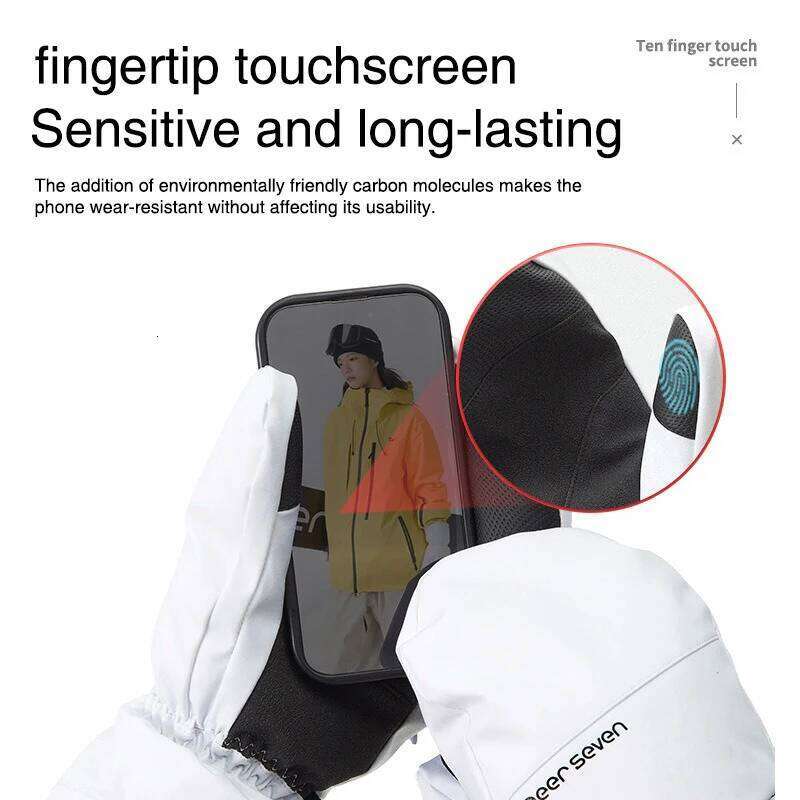 Touchscreen Snowboard Mittens for Men & Women - Thickened Insulated Waterproof Outdoor Ski Gloves Student Suitable Y260115