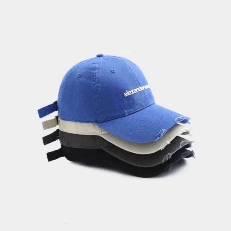 New Ripped Letter Embroidery Trendy Baseball Children Soft Top Showing Face Small Couple Big Head Casual Cap Men Y260115