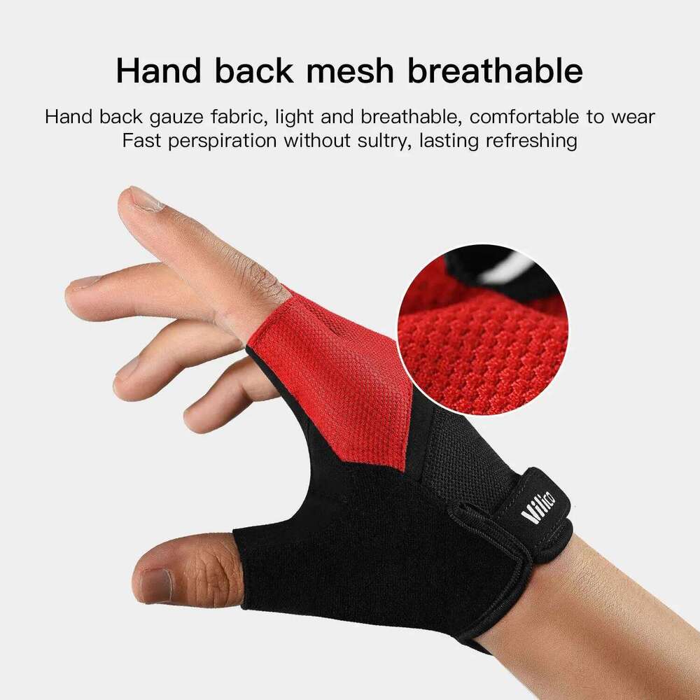Cycling Anti Slip And Shock-Absorbing Riding,Ultra Thick,Wear-Resistant,Breathable Running Fitness Short Finger Gloves Y260115