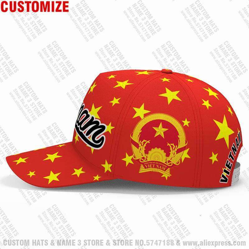 Viet Nam Baseball Cap Custom Made Name badge Team Logo Vn Hat Vnm Country Travel Vietnam Nation Vietnamese Flag Photo Headgear Y260115