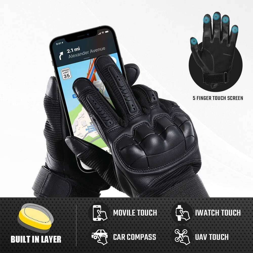 Touch Screen Hunting Gloves Hard Shell Outdoor Sports Hiking Cycling Camping Paintball Motorcycle Bike Anti-skid Protective Gear Y260115