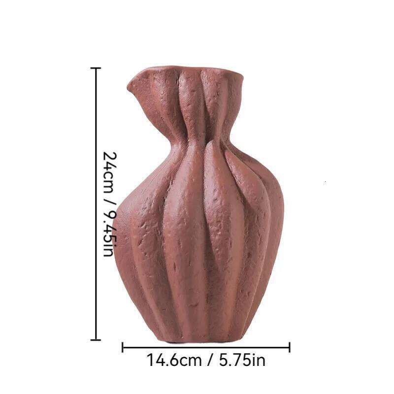 Room Art Ceramic Desktop Flower Arrangement Vases Home Decor Ornaments Soft Decoration Matching C260116