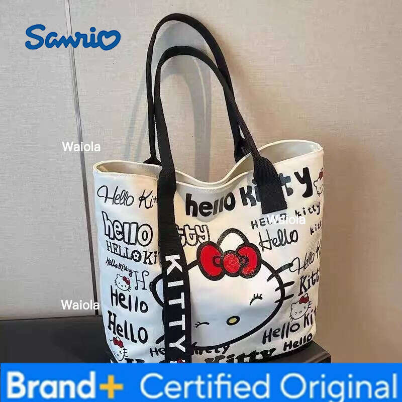 Sanrio Hello Kitty Shoulder Large Capacity Fashion Cartoon Bag Cute and Versatile Wear Resistant Comfortable Canvas Bags H260116 - view 4