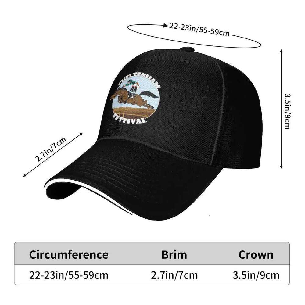 Cheltenham Festival Jumps Racing Illustration Baseball Cap New Beach Outing Designer Hat Men Caps Women's Y260115