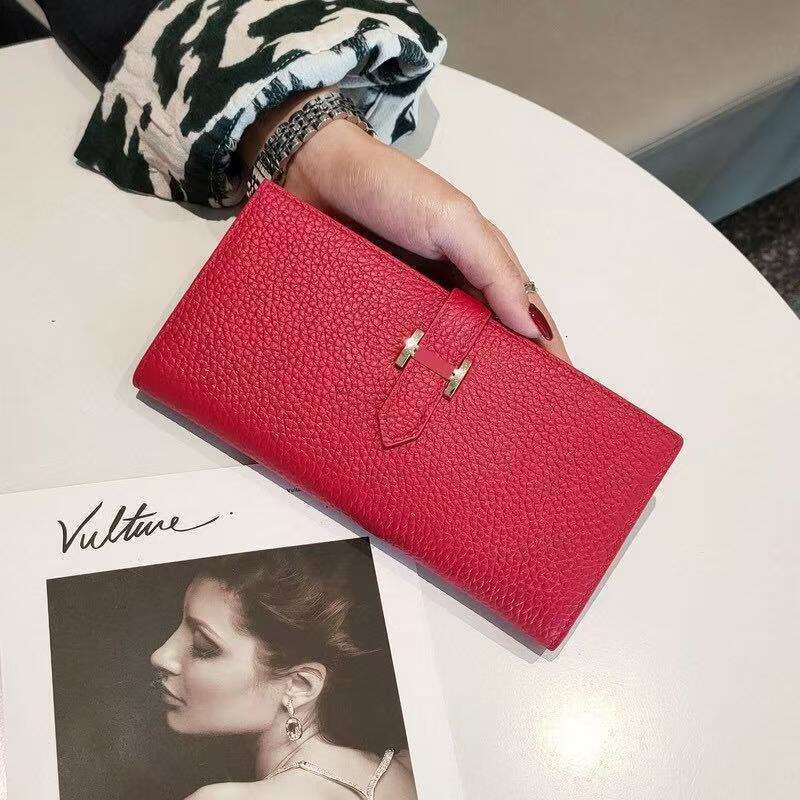 Holder New Unisex Wallet Women Everyday Use Fashionable Classic Genuine Leather Coin Purse Mini Snap Multiple Card Slots Multicolor Red Cash