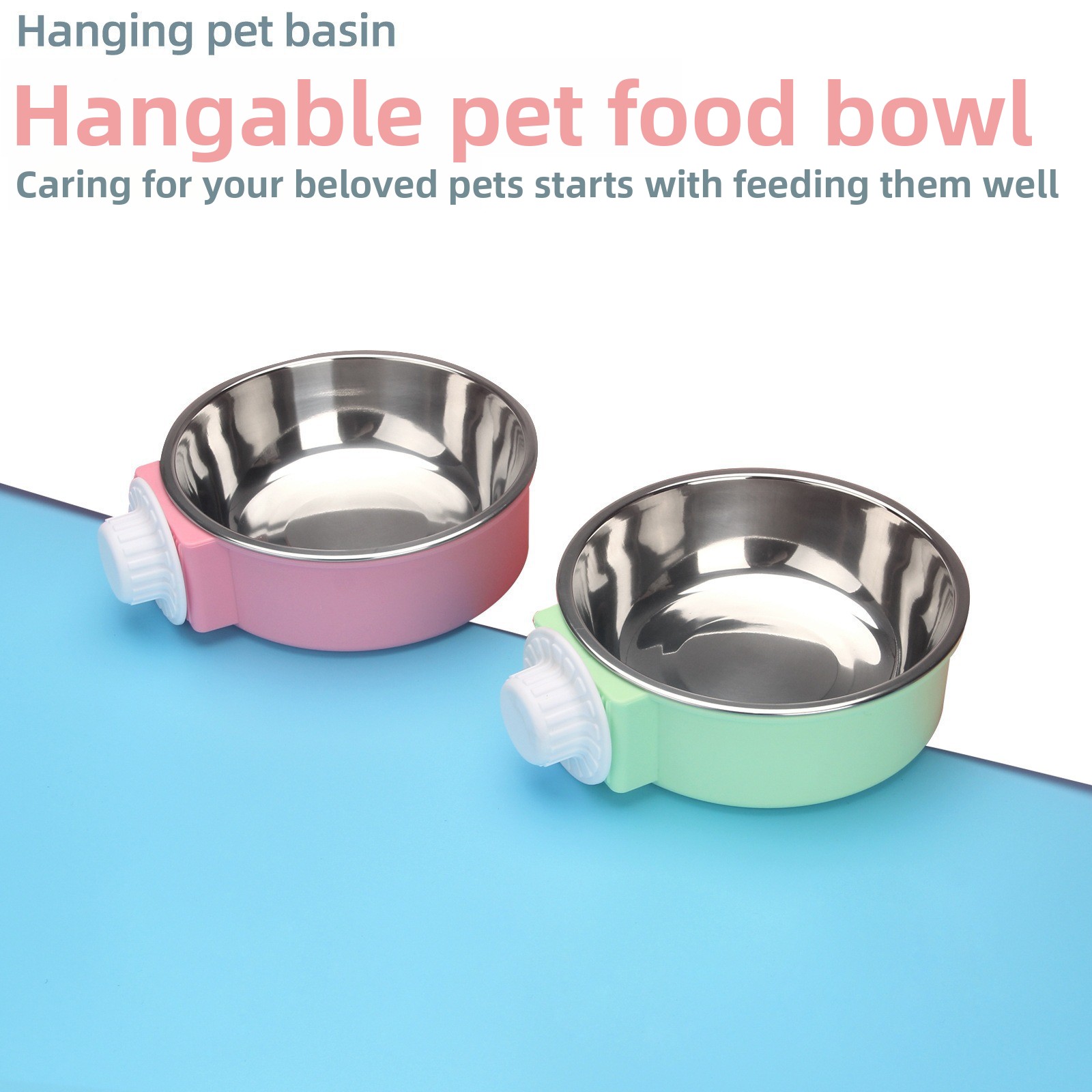 Anti Tipping 304 Stainless Steel Cat Bowl Thickened Pet Feeding Bowl For Food And Water With Silicone Base