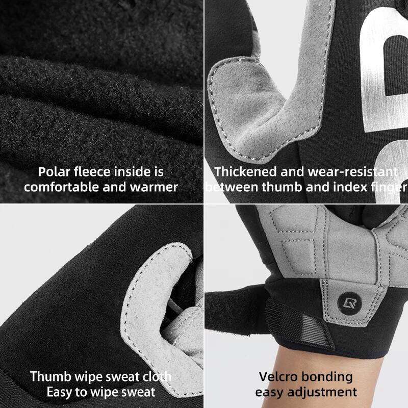 ROCKBROS Cycling Thicken SBR shock Thermal Warm Lengthened Winter Autumn Sports Bike Gloves Breathable Y260115