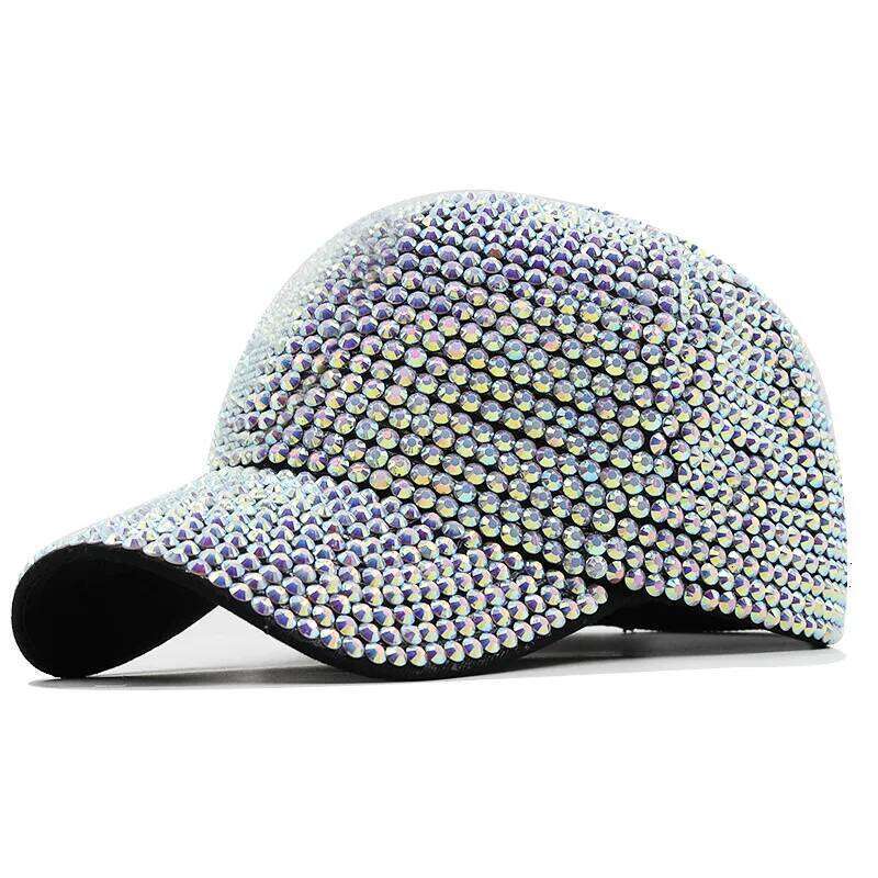 Rhinestone Baseball Hip Hop Hat Sparkling Full of Diamonds Cool Fashion European and American Style Peaked Cap Ladies Y260115