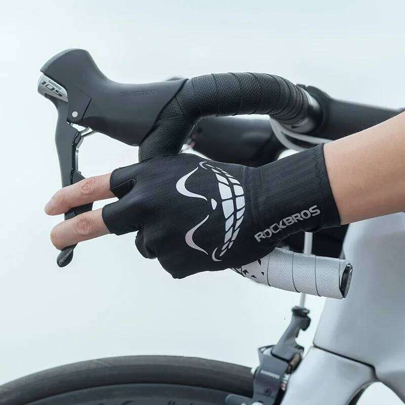 ROCKBROS Bicycle Half Finger Shockproof Anti-Slip MTB Road Bike Shorts Gloves Breathable Cycling Equipment Y260115