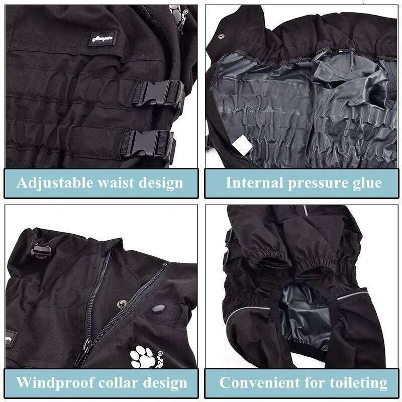 Famous brand Waterproof Pet Dog Outdoor Jacket Clothes Winter Warm Coat Big Jumpsuit Reflective Raincoat For Small Medium Large Dogs pupakaIK