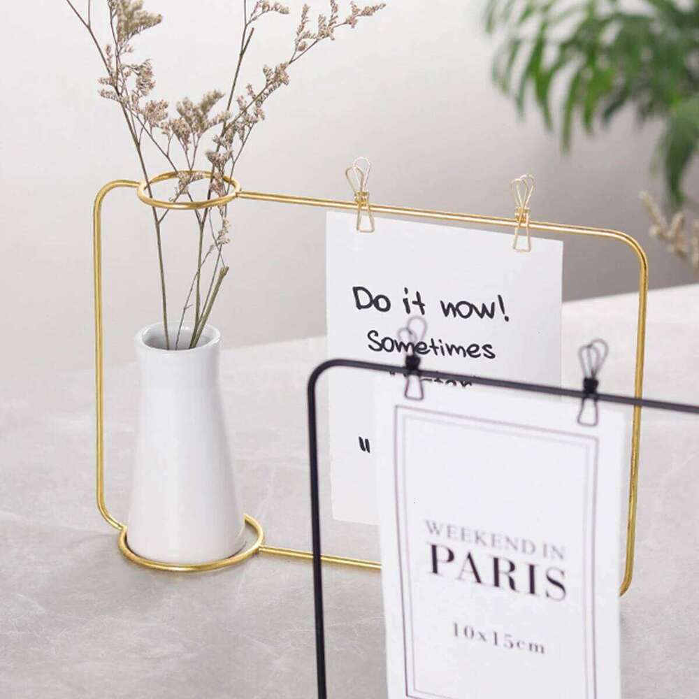 Creative Decor Nordic Style Art Retro Vase Metal Plant Holder Deoration Iron Line Flower Ornament For Home Room Garden C260116