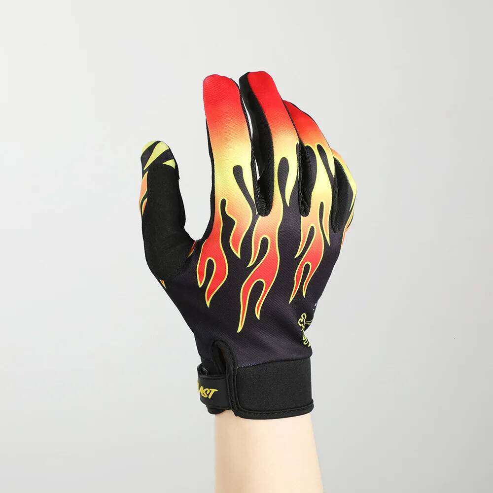 fistplastNew fistplast flame pattern touch screen riding off-road motorcycle bicycle wear-resistant long finger gloves s Y260115
