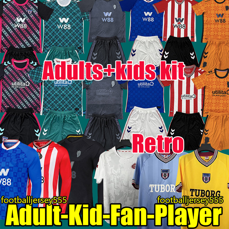 sunderland football shirts 25 26 Black Cats Blackout kits sunderland Retro 1991 Soccer Jerseys safc safc long sleeve gk tops XH AKA BROBBEY ROEFS