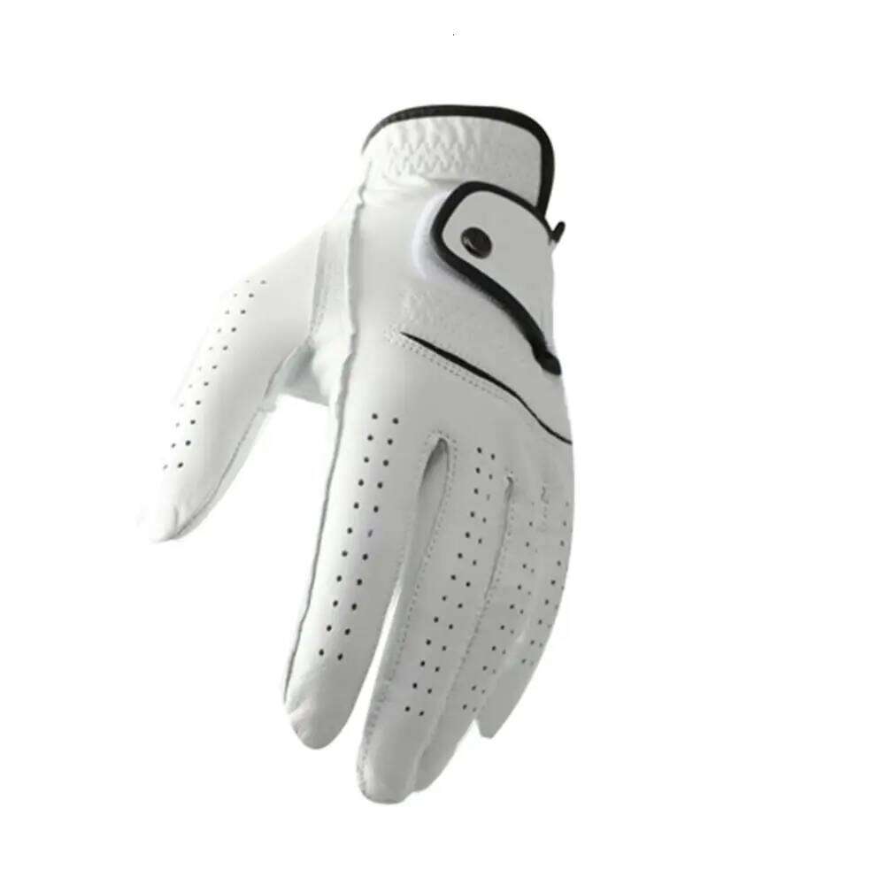 Sheepskin Men's Sports White Breathable Leather Golfing Glove Slip-Resistant Maximum Grip Golf Accessories Golfer Y260115