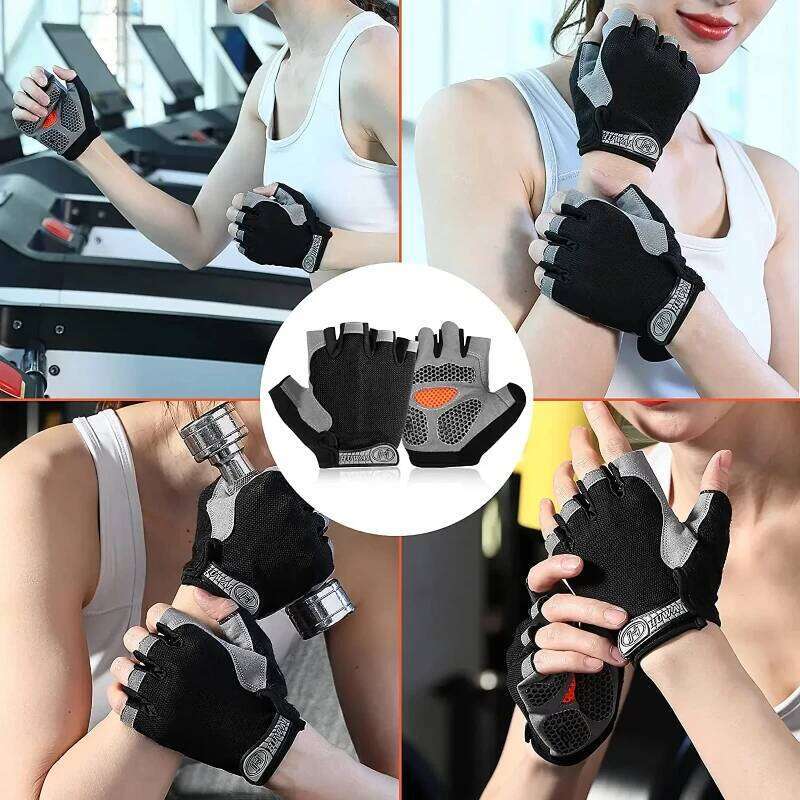 Gym Women Men Weightlifting Dumbbell Fitness Sport Training Exercise Non Slip Breathable Fingerless Cycling Gloves Y260115