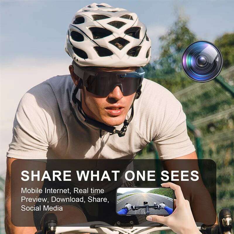 ABHT-Video Recording Sunglasses Smart Action Camera Glasses Bicycle Outdoor Driver Recorder Walk Cam 26L0116