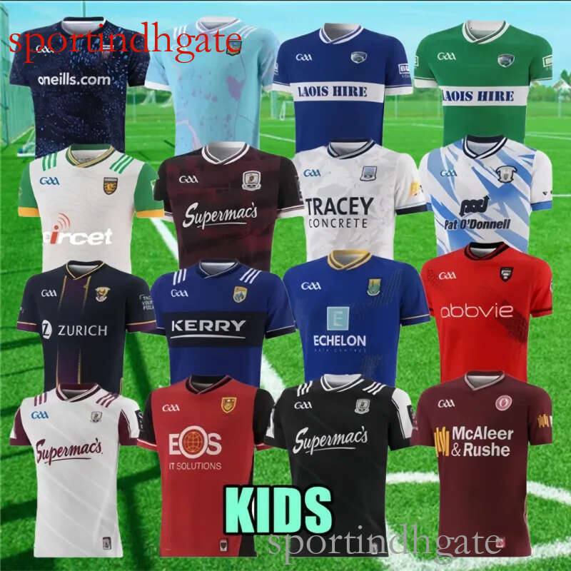 GAA Kids Rugby 2025 Long-Lasting Durable Design - Louth, Antrim, Laois, Cork, Meath, Kildare, Galway & More Team Jerseys top quality