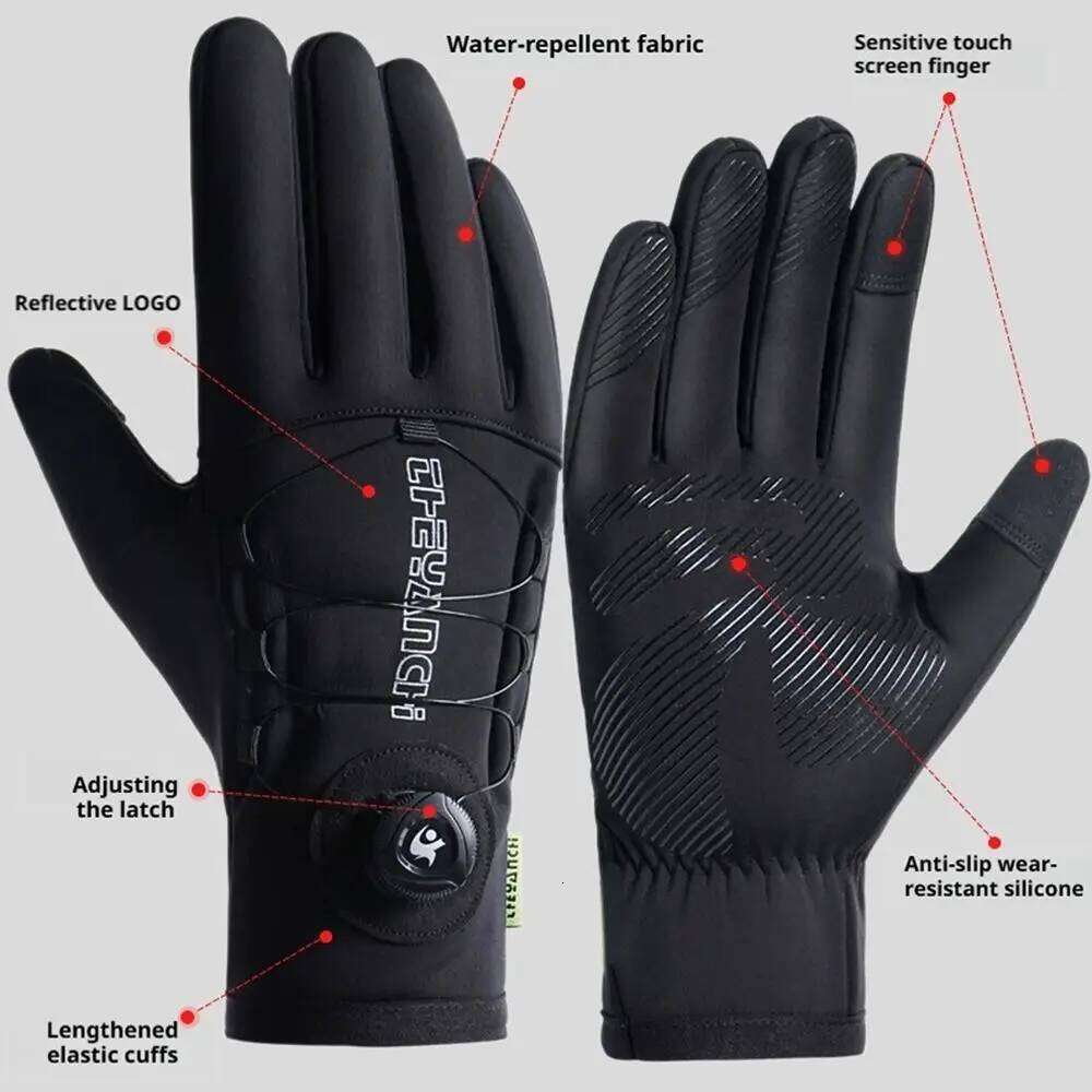 Winter Warm For Men Women Extended Thickened Windproof and Waterproof Sports Touchscreen Skiing Cycling Gloves Y260115
