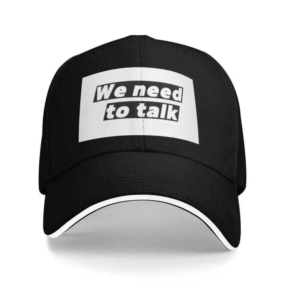 We need to talk Baseball Snapback Cap custom Hat Fashion Beach For Girls Men's Y260115