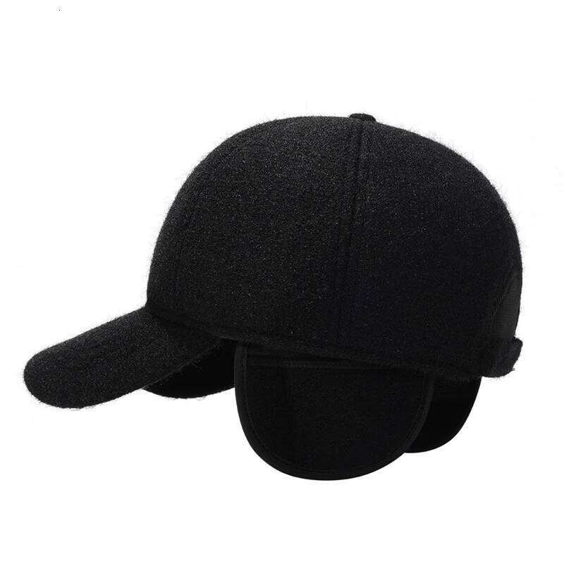 NORTHWOOD Winter Fleece Lined Tweed Baseball Cap with Ear Flaps Unisex Solid Color Men's Trucker Hat for Outdoor Women Warm Caps Y260115