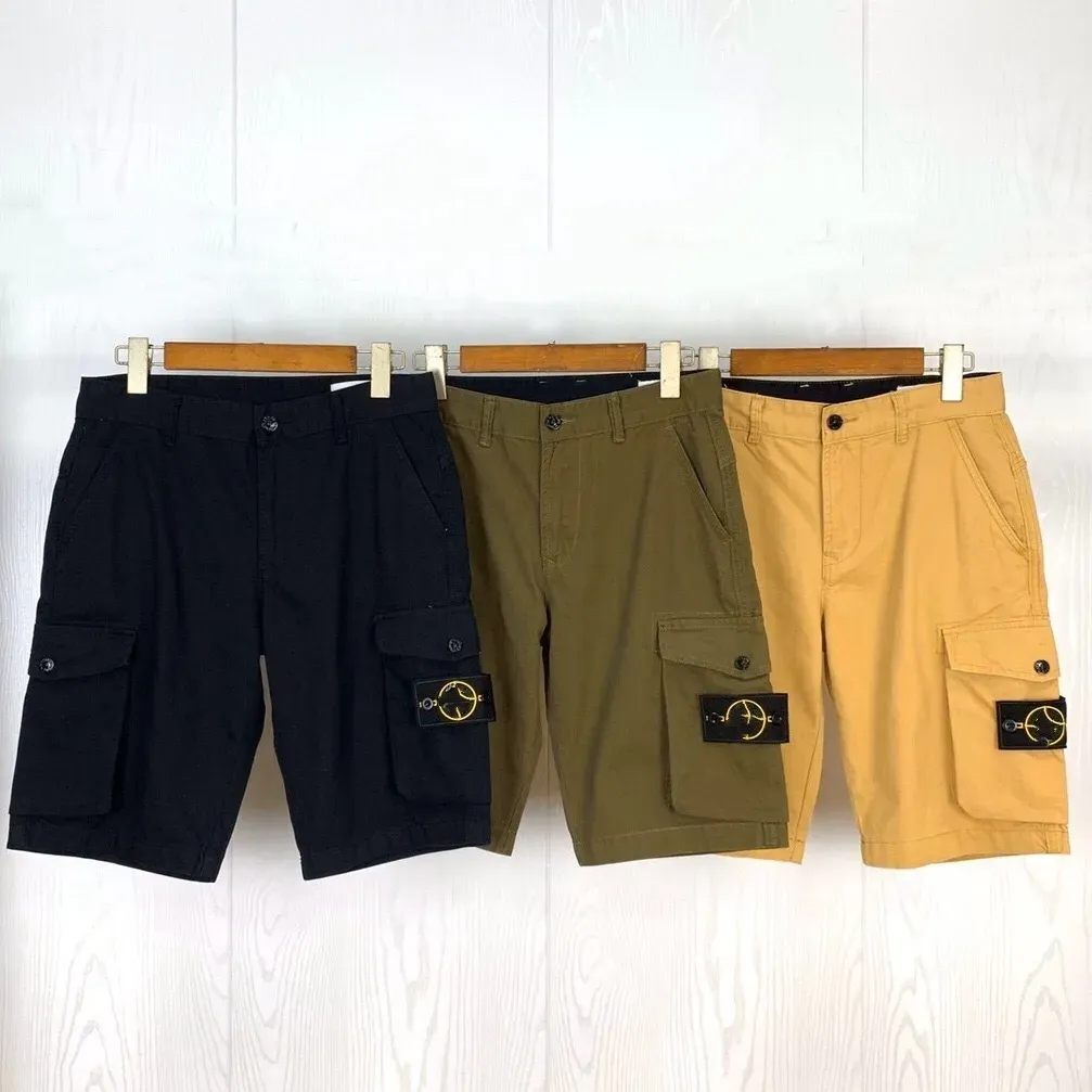 Summer Mens stone Shorts Pocket Lens Nylon Swim Shorts Quick Drying Shorts Sports Casual Mens Cargo pants Loose M-XXL