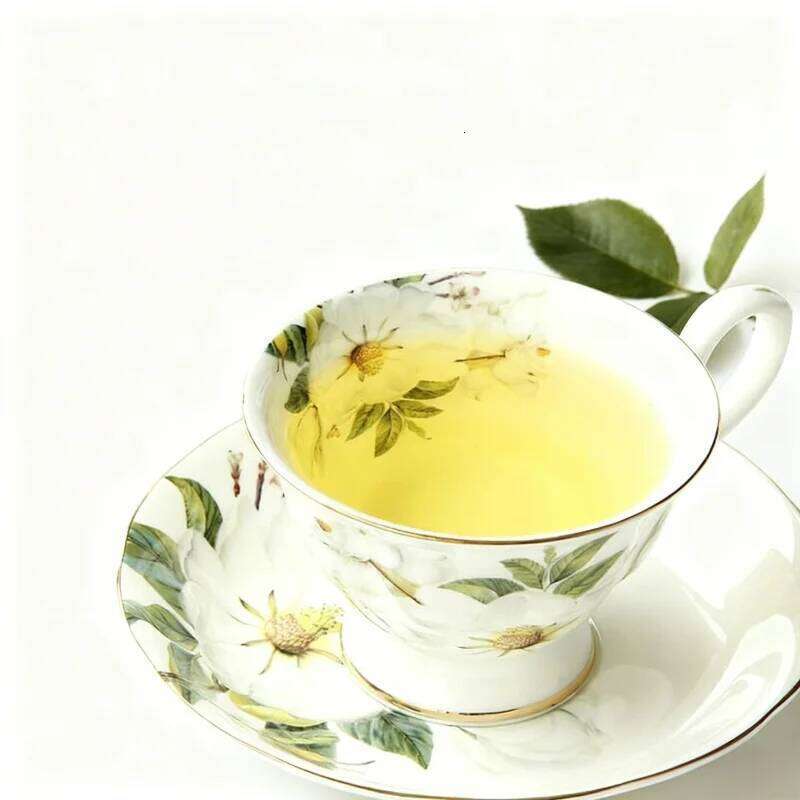 Ceramic teacup, European bone china coffee afternoon set, creative English black tea cup, pastoral style water cup