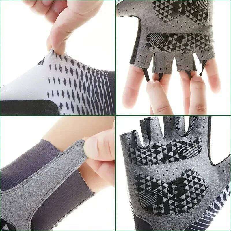 Men Half Finger Cycling Women Silicone Protection Mountain Outdoor Sports Motorcycle MTB Bike Bicycle Gloves Y260115