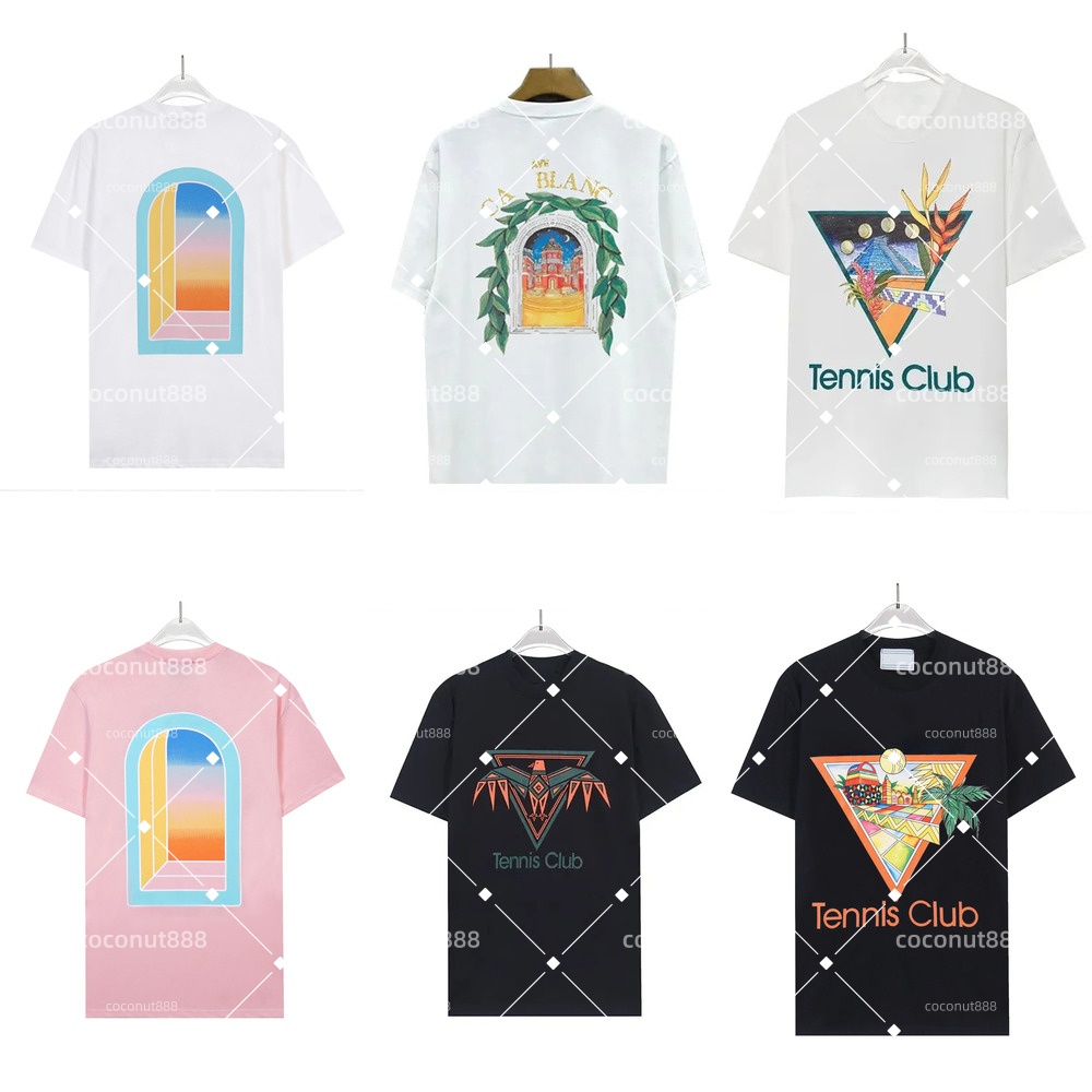 designer Casas Blancas T Shirt luxury mens tees summer short sleeves high quality CasaTshirts Breathable Classic Man Sweatshirt