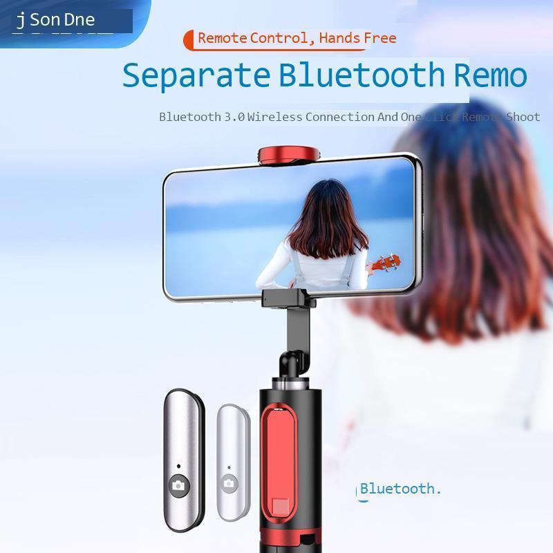 3 in 1 Wireless Bluetooth Selfie Stick Gimbal Stabilizer Foldable Handheld Tripod Monopod with Remote Control for Phone LJ200828