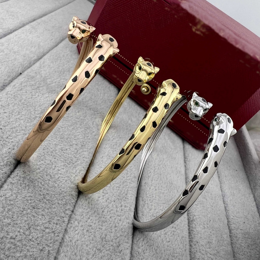 Designer 925 cheetah bangle gold plated for women men Bracelet freely adjustable size TOP quality waterproof non rusting With box brand designer jewelry 037