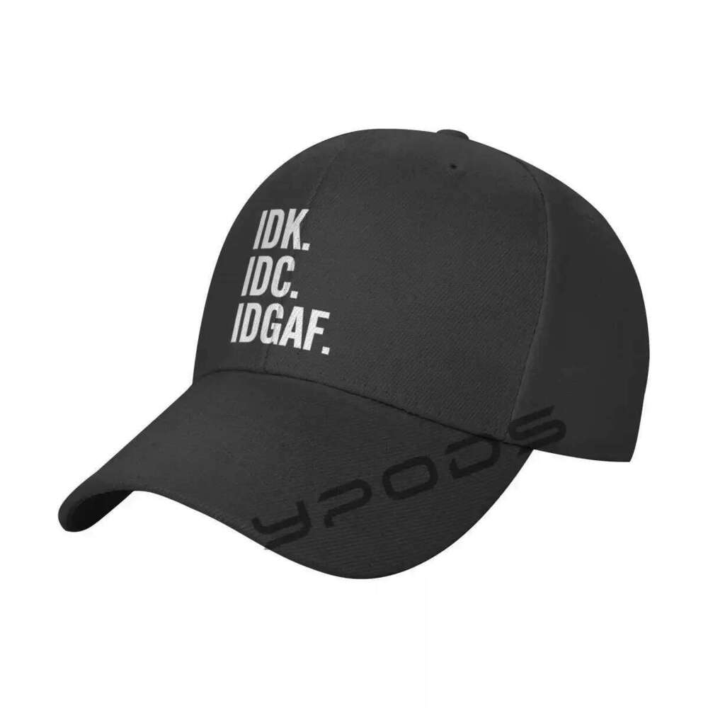 IDK IDC IDGAF Men's And Women's Baseball Street Retro Flat Caps Hip Hop Cap Y260115