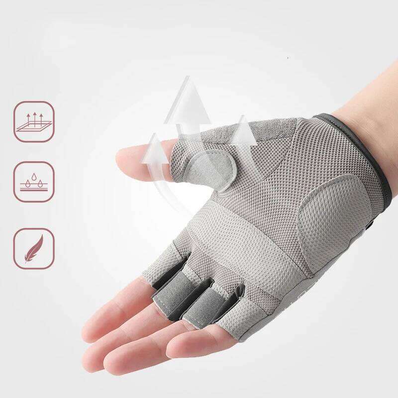 Fitness Yoga Gloves Women Sports Barbell Cycling Gym Half Finger Men Thin Ice Silk Breathable Four Seasons Anti-Slip Glove Y260115