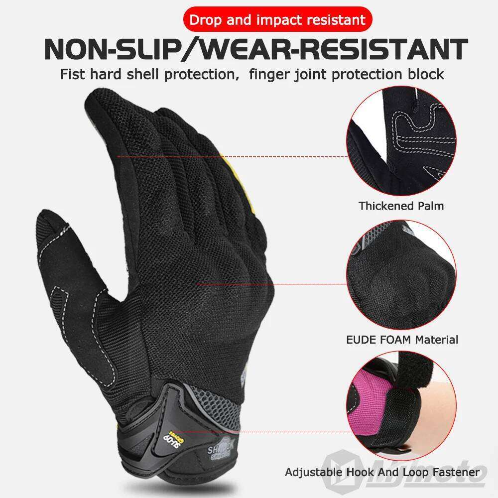 Summer Motorcycle Riding Man Breathable Motocross Hard Shell Protective MTB MX Motorbike Gloves Women Touchscreen Y260115