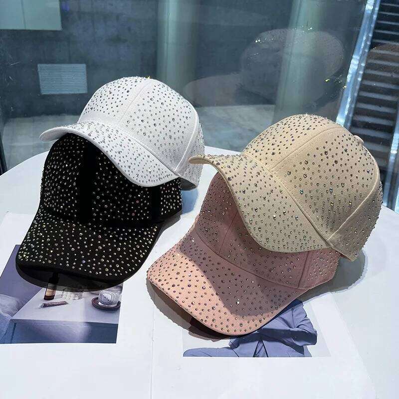Full Body Rhinestone Baseball Men Women Cotton Diamonds Snapback Hip Hop Cap Outdoor Visor Sun Hats Casquette Y260115