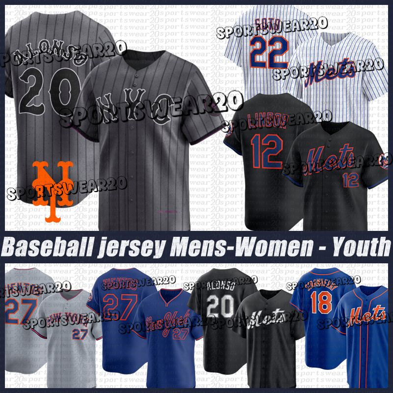 Juan Soto NY Jerseys Mets Jerseys Francisco Lindor Pete Alonso Brandon Nimmo Edwin Diaz Kodai Senga Jeff McNeil Starling Marte Luisangel Acuna Baseball Jerseys