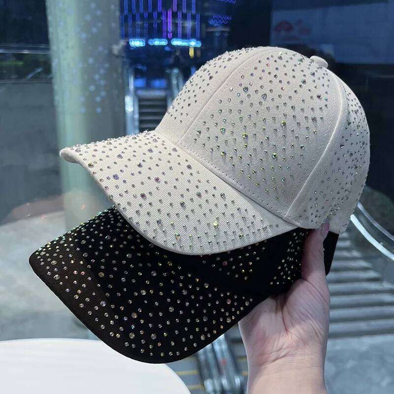 Full Body Rhinestone Baseball Men Women Cotton Diamonds Snapback Hip Hop Cap Outdoor Visor Sun Hats Casquette Y260115