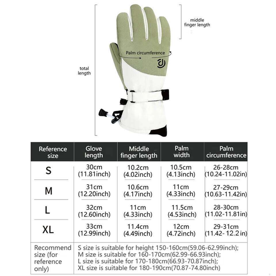 KoKossi Winter Thick Snowboarding Men Women Touch-Screen Skiing Gloves Ultralight Windproof Waterproof Outdoor Sports Y260115