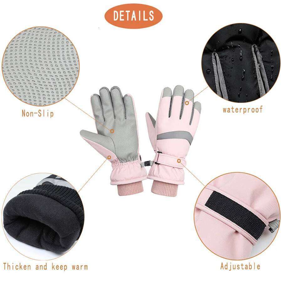 1Pair Ski Gloves Waterproof &Windproof-Thickened Warm&Snowboard&Touch Screen&Cycling&Workout&Outdoor Winter Y260115