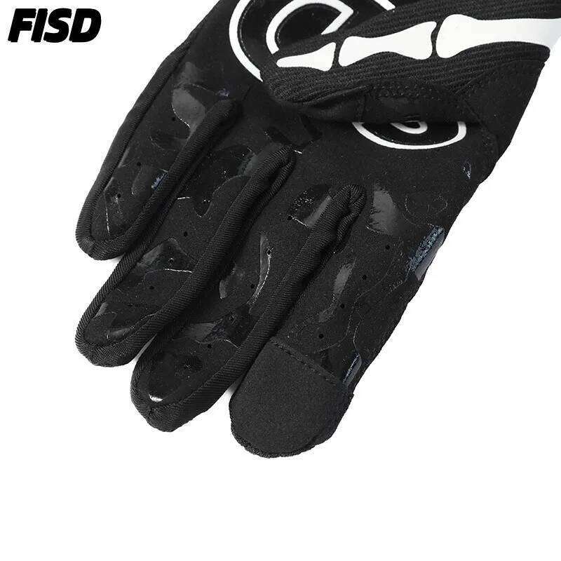FISD DH MX Long Finger Gloves All-Season Christmas gift Night Light Ghost Claw Anti-Slip Durable for Off-Road Motorcycle gloves Y260115