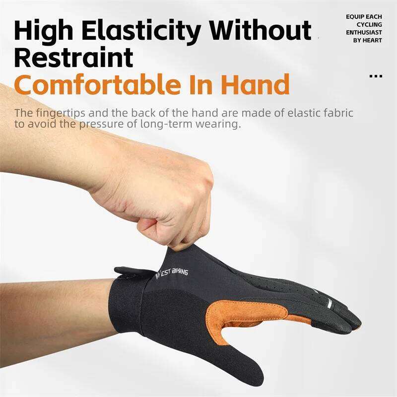 WEST BIKING Cycling Breathable Full Finger Mitts MTB Bicycle Sports Men Women Spring Autumn Gym Motorcycle Gloves Y260115