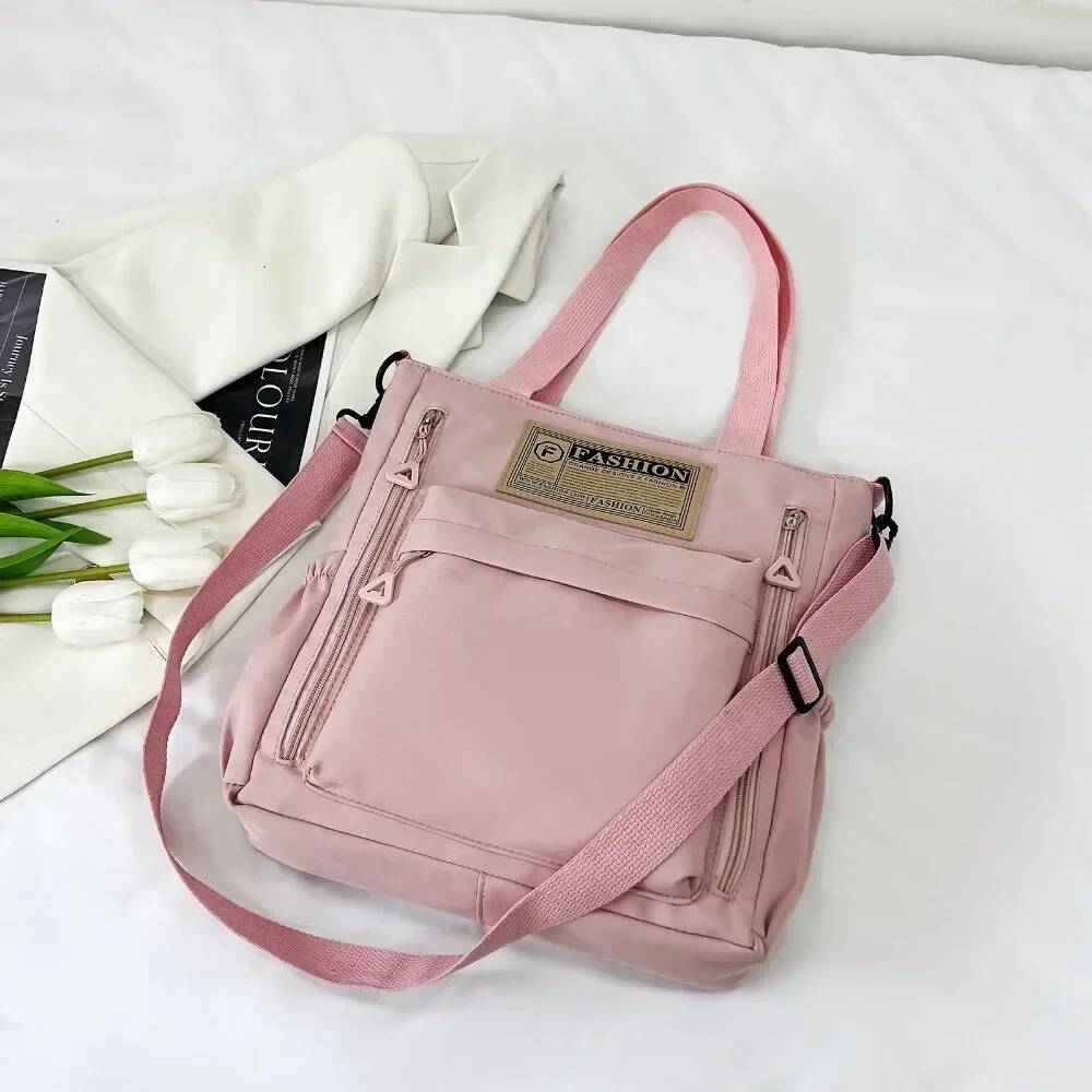 Bestseller Newest Female Teens Students' Shoulder Bag Style Contrast Color Handbag Stylish Nylon Korean Crossbody Shopping Bags 2026 ddmybear