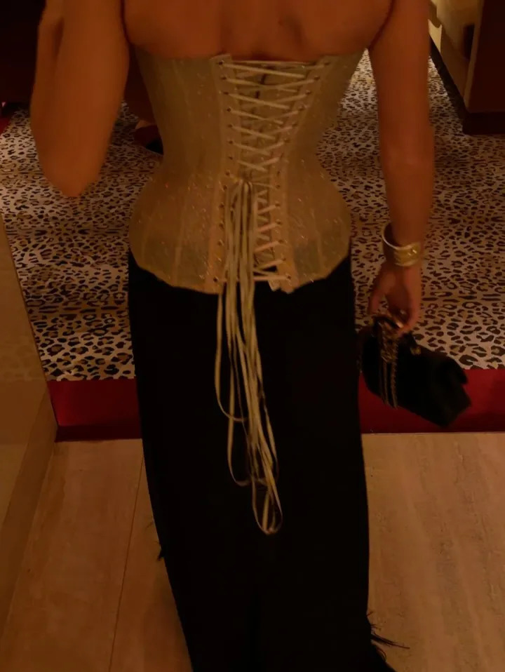 Glitter Sequins Silk Fishbone Slim Corset Women Sexy Strapless Backless Party Club Tank Crop Tops Shiny Vests Strap Top 260116