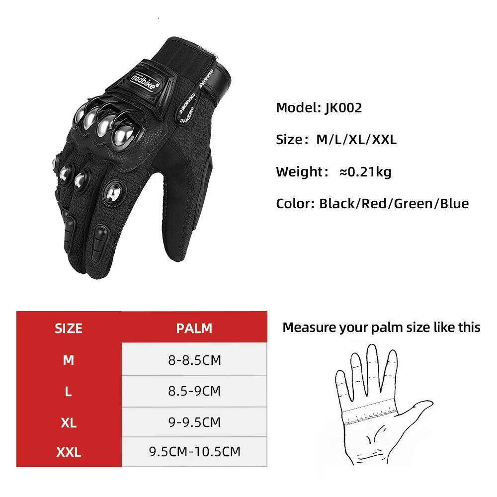 Motobike Motorcycle Knitting Unisex Moto Touch Screen Breathable Motocross Riding Racing Alloy Protective Full Finger Gloves Y260115