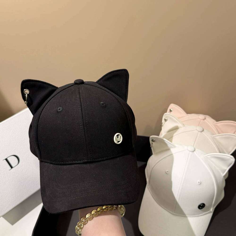Lovely Cat Ear Baseball Fashion Cartoon Streetwear Hip Hop Hat Adjustable Cotton Snapback Ponytail Peaked Cap Y260115