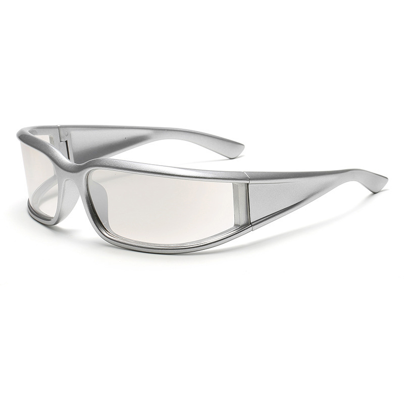 irregular Sunglasses High-End Headband Sunglasses For Women Narrow Frame Curved Anti-Uv Y2k Hot Girl Cycling Windproof Goggles