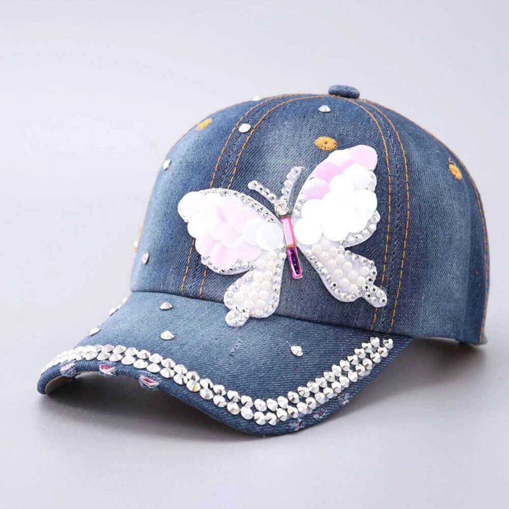 Butterfly Heart Rhinestone Baseball Snapback Female Man Visors Sun Sunscreen Sport Cap Fashion Unique Beach Hat Y260115